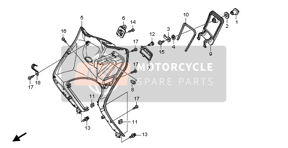 64474KEY900, Cam Plate, Lock, Honda, 1